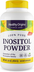 Healthy Origins Inositol en Polvo, 454 g - para la Salud de la Piel, Cabello y Uñas - Suplemento de Vitamina B8 - Vegano, No GMO y Sin Gluten