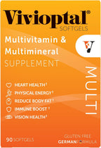 Vivioptal Multi, 90 Cápsulas Blandas, Multivitamínico y Multimineral, Sin Gluten, Fórmula Alemana
