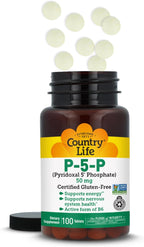 Country Life P-5-P Vitamina B6 – Piridoxal-5-Fosfato Bioactivo – 100 Cápsulas