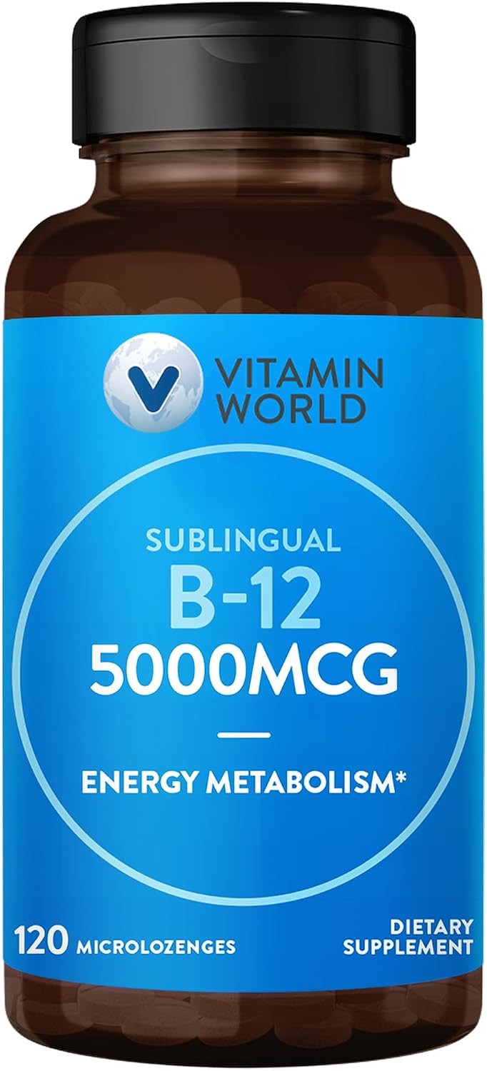 Vitamin World Vitamina B-12 5000 mcg Sublingual - 120 Microlosangas