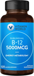 Vitamin World Vitamina B-12 5000 mcg Sublingual - 120 Microlosangas