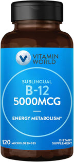 Vitamin World Vitamina B-12 5000 mcg Sublingual - 120 Microlosangas