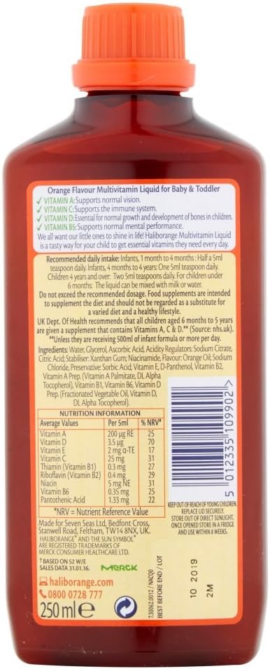 Haliborange Multivitamínico Líquido Sabor Naranja Natural