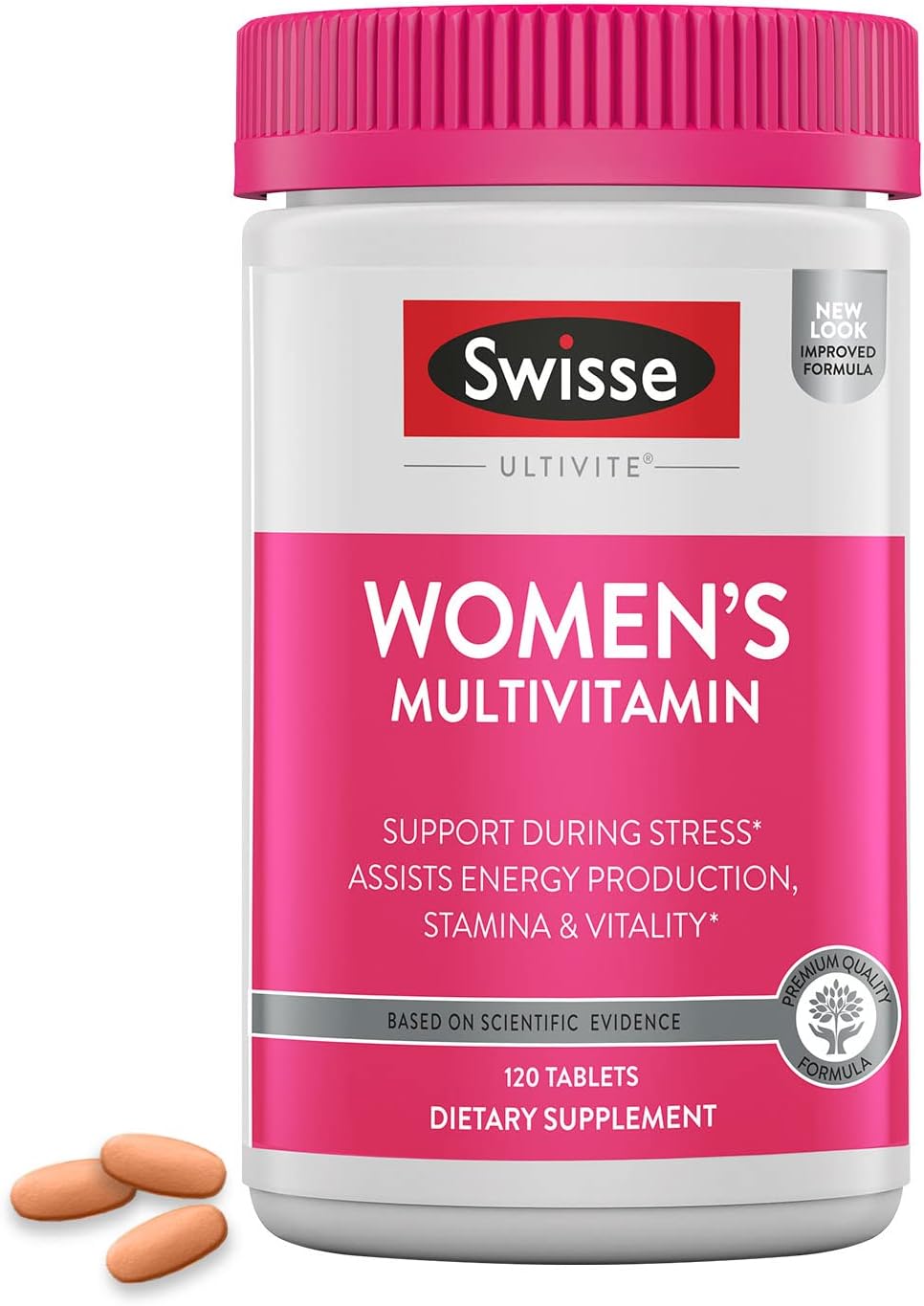 Swisse Multivitamínico Diario para Hombres Mayores de 50 Años | 41 Vitaminas, Antioxidantes y Minerales + Adaptógenos | 60 Comprimidos