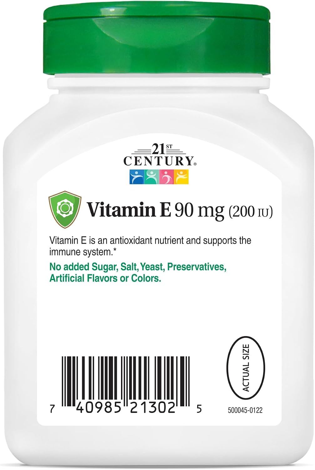 21st Century Vitamina E 200 UI (dl-alfa tocoferol) - Pack de 2 envases, 220 cápsulas blandas