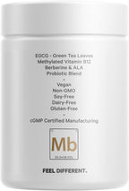 Codeage M-Burn Optimized - Complemento avanzado con té verde, berberina y probióticos - 60 cápsulas