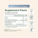 Bloom Nutrition Polvo de Calostro Bovino con Vitamina B12 y Probióticos | Sin Sabor, 25 Raciones