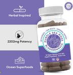 Cápsulas de Musgo Marino Púrpura y Bladderwrack | 2202mg Perfil Nutricional Completo - Mezcla de Algas Silvestres para el Bienestar Diario – 60 Cápsulas