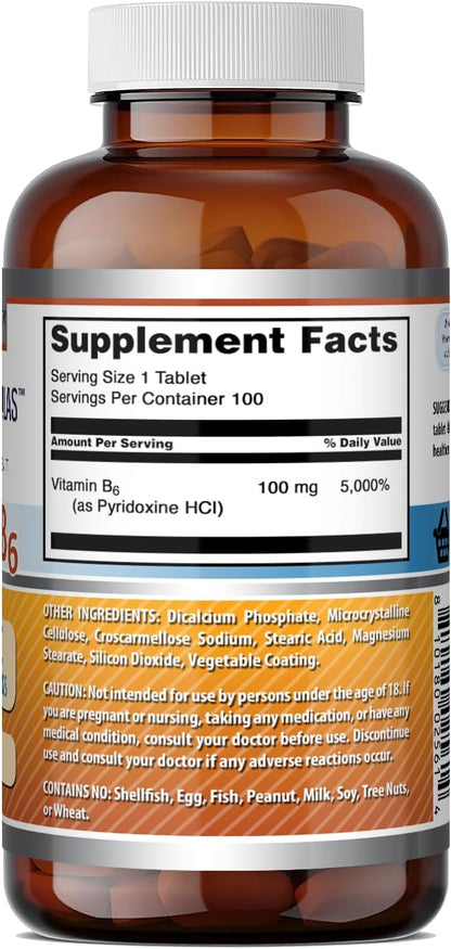 Amazing Formulas Vitamina B6 (Piridoxina – Contribuye a la función normal del sistema inmunológico. – Image 5