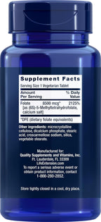 Life Extension High Potency Optimized Folate, 8500 mcg DFE, 120 Vegetarian Tablets