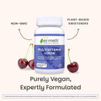 EZ Melts Multivitamínico + Hierro - 60 Comprimidos Disolventes Sabor Tropical Cherry