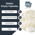 Cápsulas Vacías Tamaño 00 - Gelatina Clara - Frasco de 500 uds - LFA Tablet Presses