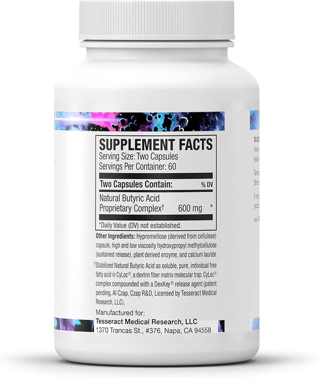 Tesseract Medical Research ProButyrate – Ácido Butírico 600mg, 120 Cápsulas