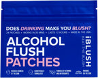 iBLUSH Parches para el Rubor Alcohólico – Soporte Discreto ante el Enrojecimiento y Malestar al Beber | Opción No Ingerible para el Asian Glow | 12 Parches