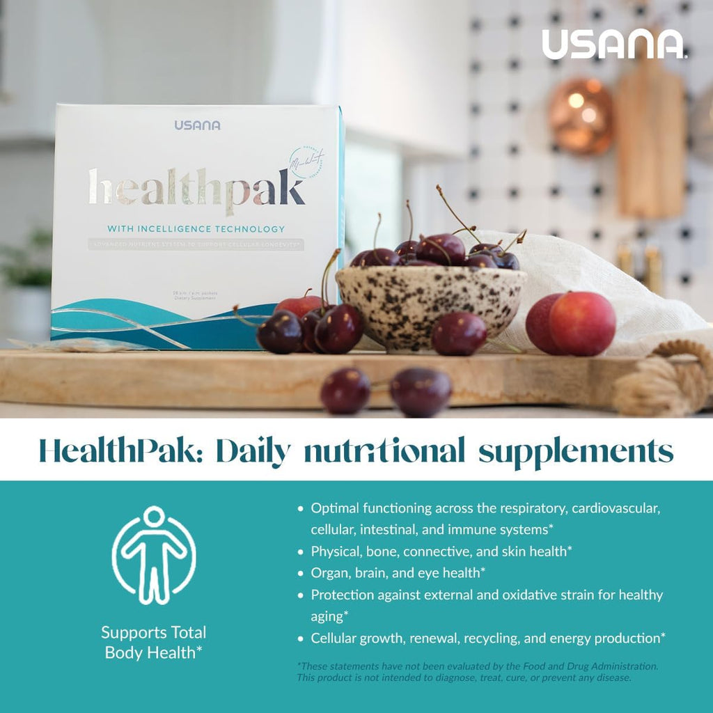 USANA HealthPak con Tecnología InCelligence - Paquetes diarios AM/PM - 56 sobres (28 días)