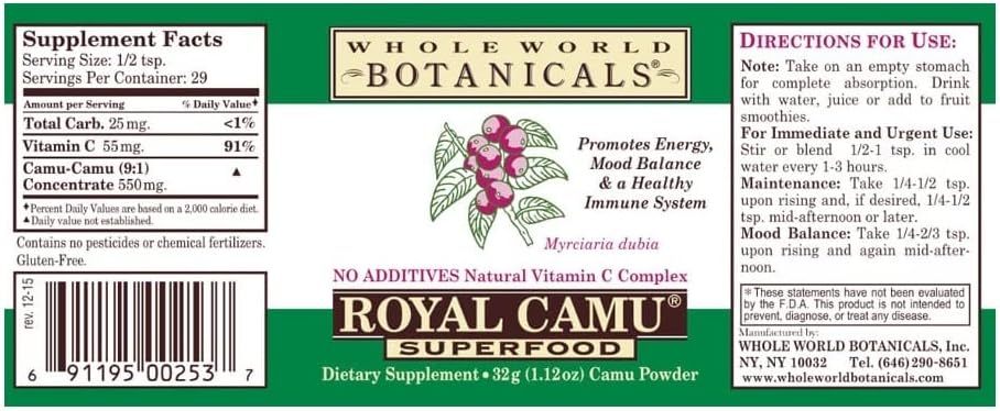 Royal Camu Camu Powder - Natural Whole Fruit