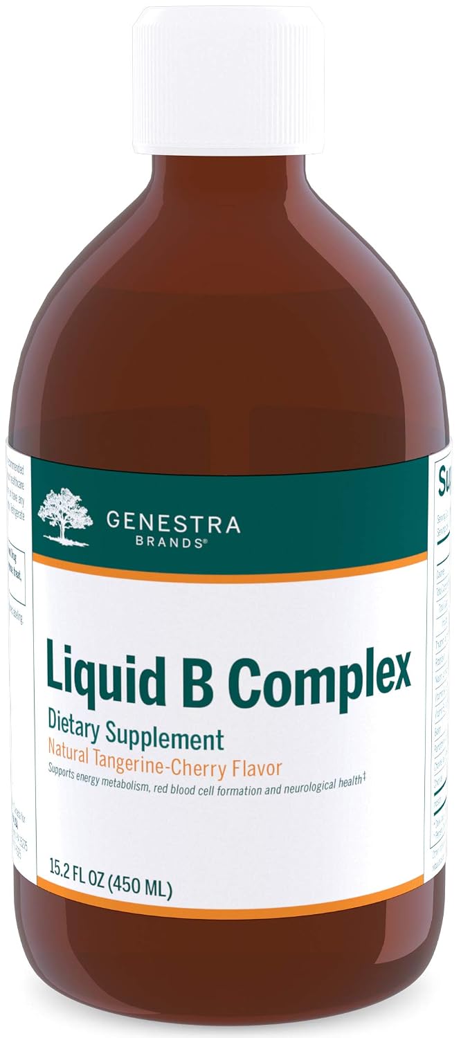 Genestra Brands Liquid B Complex - 450 ml - Natural Tangerine-Cherry Flavor