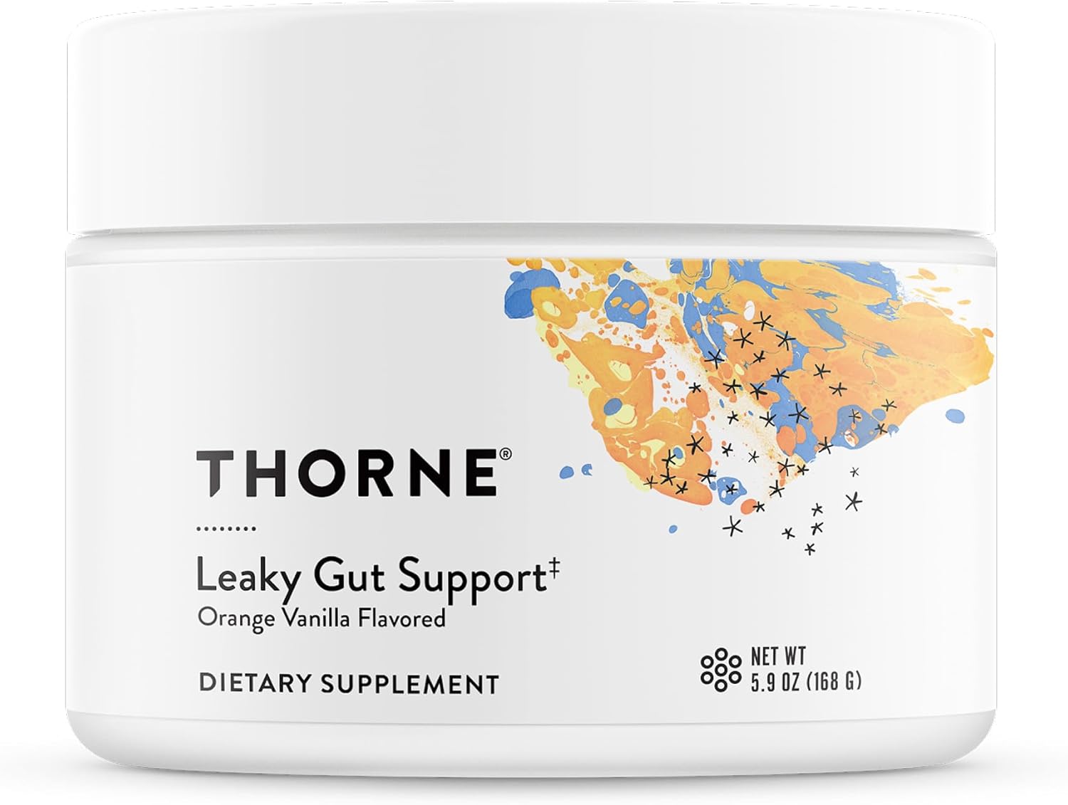 THORNE Leaky Gut Support (anteriormente EnteroMend) – Sabor naranja vainilla – 30 dosis