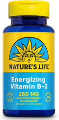 Nature's Life Vitamina B-2 250 mg - Riboflavina de Alta Potencia - 100 Comprimidos