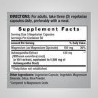 Piping Rock Complejo de Magnesio Glicinato y Ashwagandha - 150 Cápsulas Vegetarianas
