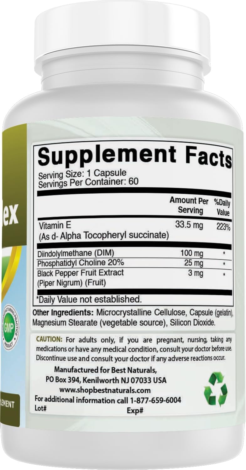 Best Naturals Complejo DIM 100 mg 60 Cápsulas
