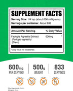 BulkSupplements.com Extracto de Fadogia Agrestis en Polvo - 600mg por Ración, 500g