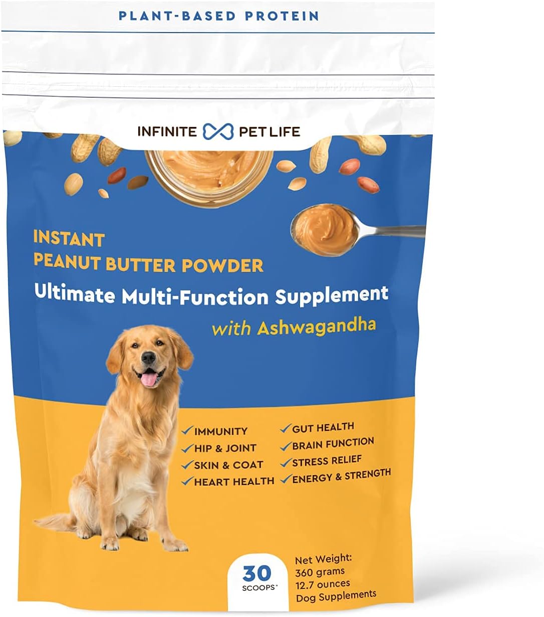 Infinite Pet Life Ultimate Multi-Function Peanut Butter Dog Vitamin Powder | 12.7 oz