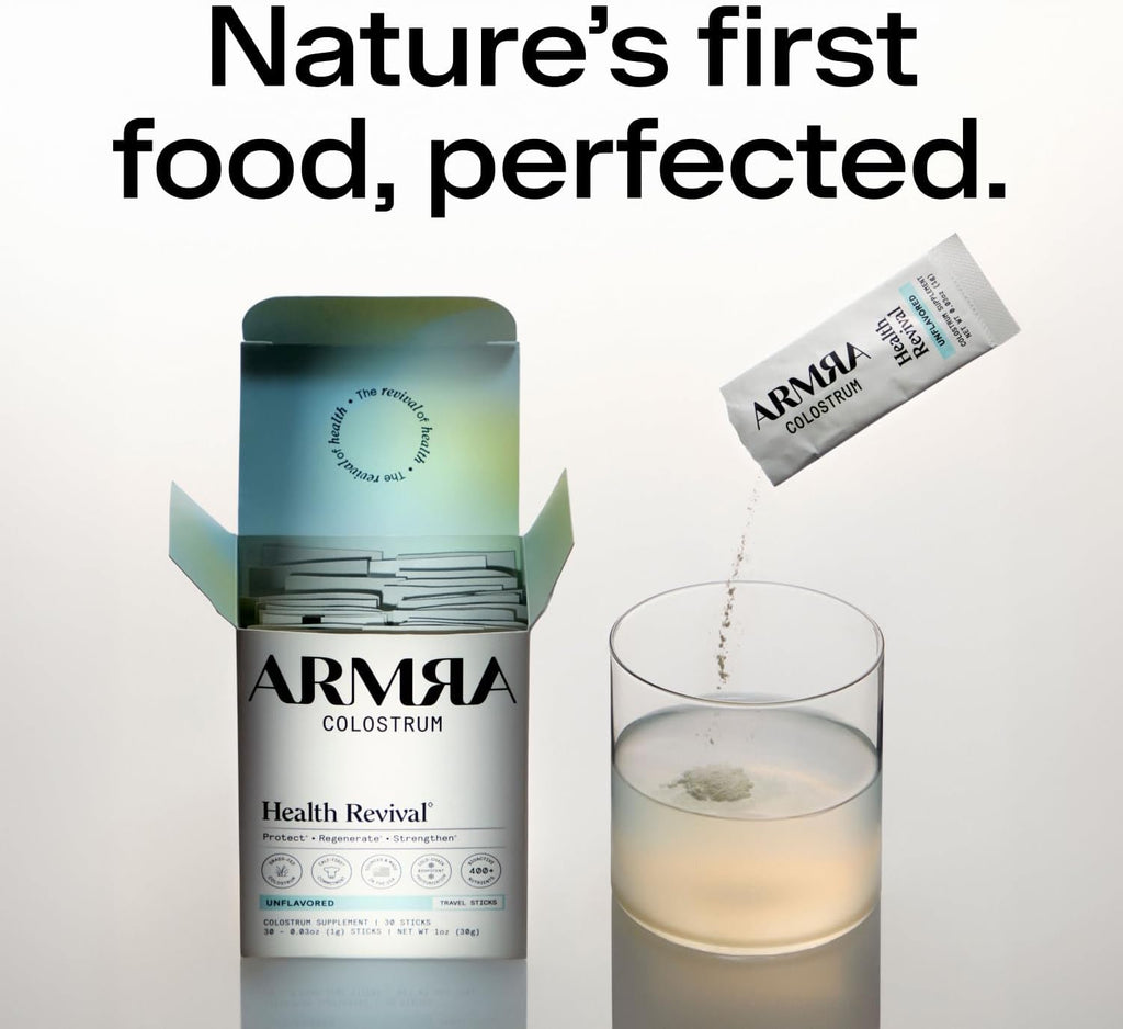 ARMRA Colostrum en Polvo | Sin Sabor | Salud Intestinal y Piel | 30 Dosis
