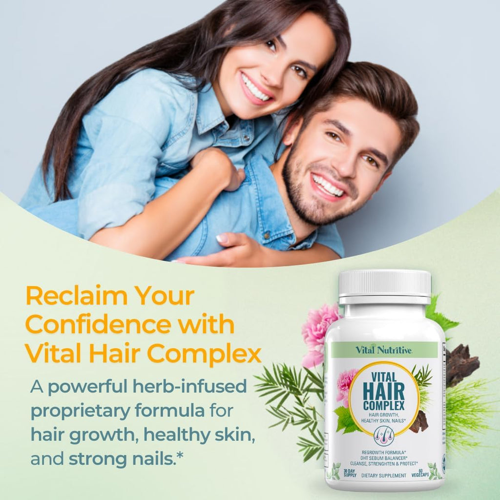 VITAL NUTRITIVE Vital Hair Complex – Biotina y Vitaminas B para Cabello, Piel y Uñas