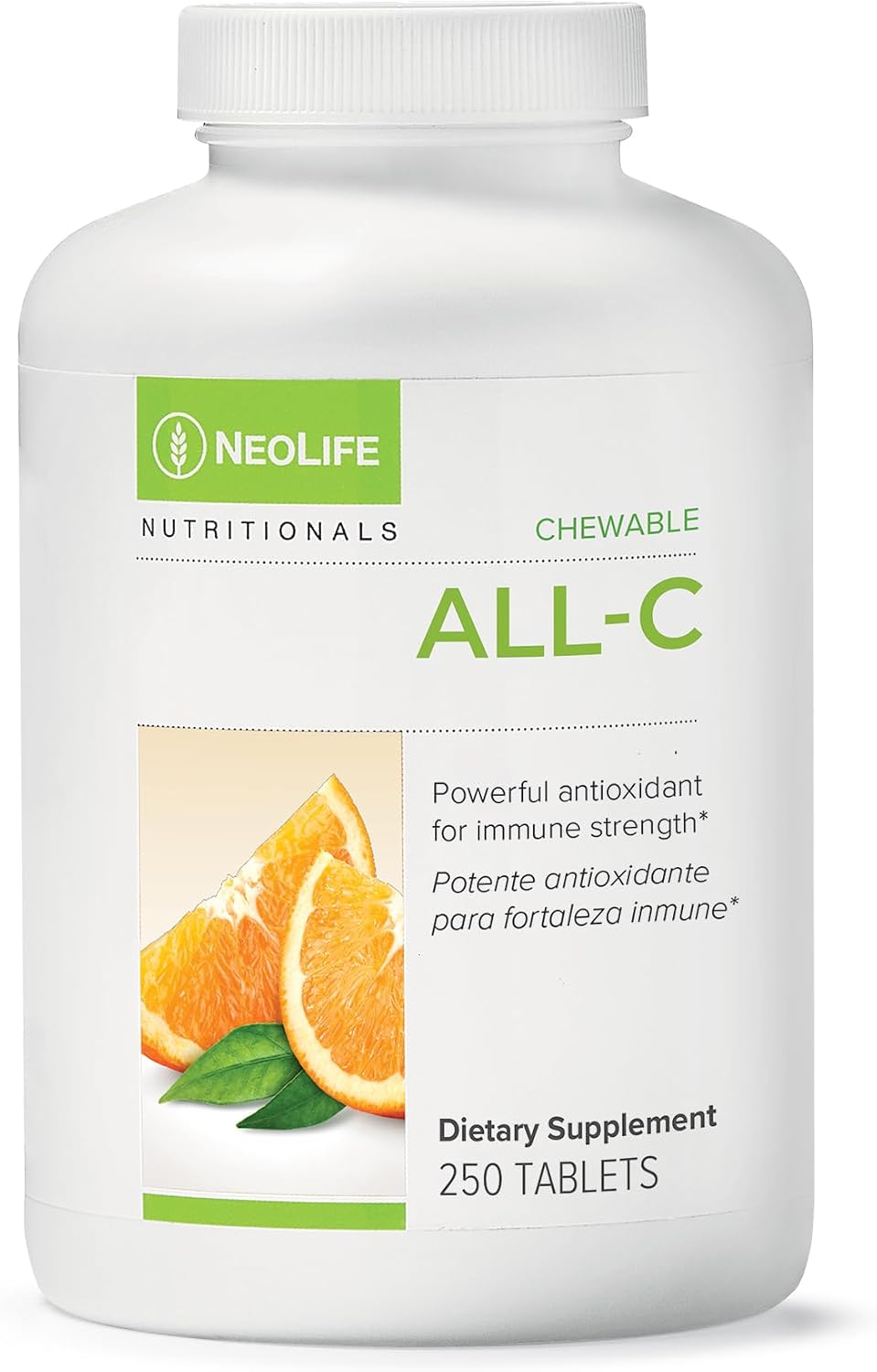 NeoLife All-C - Vitamina C Masticable con Complejo de Bioflavonoides - 250 Comprimidos