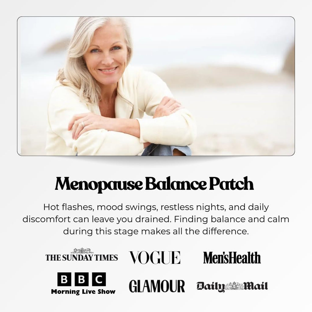 The Patch Collection Parche de Apoyo para la Menopausia - Alivio de Sofocos, Sudores Nocturnos, Fatiga, Estado de Ánimo y Sueño - 100% Natural y Vegano, Sin Látex (Pack de 15)