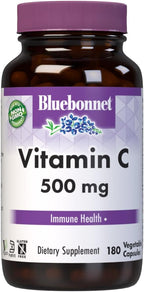 Bluebonnet Nutrition Vitamina C 500 mg - 180 Cápsulas Vegetales