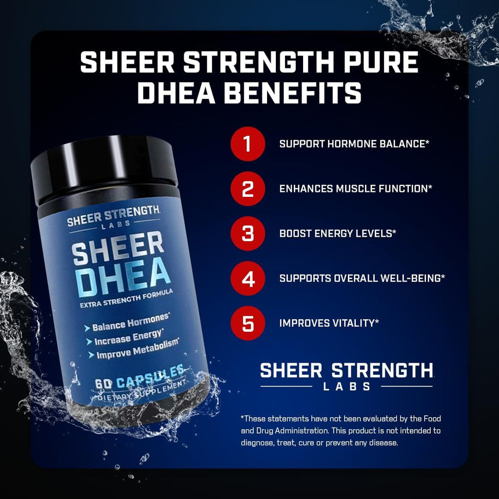 DHEA 100 mg para Hombres y Mujeres - Sheer Strength Labs
