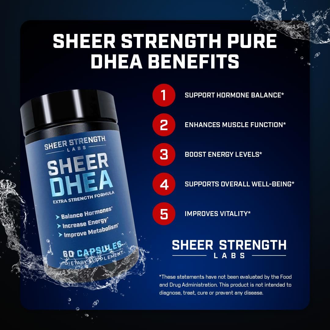 DHEA 100 mg para Hombres y Mujeres - Sheer Strength Labs
