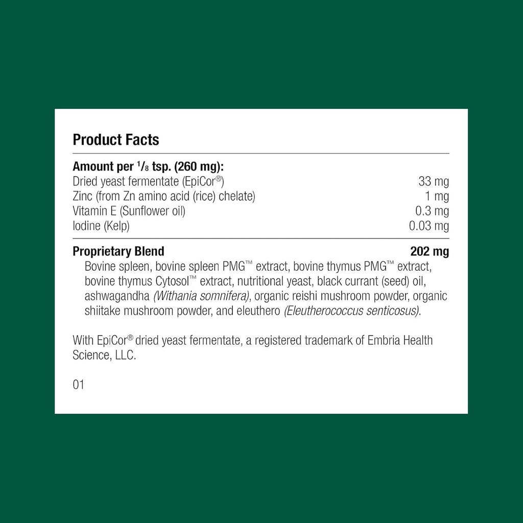 Standard Process Canine Immune System Support – Suplemento para el sistema inmunitario de perros – Polvo con zinc y algas – 30 g