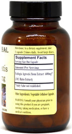 Barlowe's Herbal Elixirs Fadogia Agrestis Extract, 600mg, 60 VegiCaps, Stearate Free, Glass Bottle