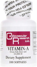 Cardiovascular Research Vitamina A 10000 UI, 100 Cápsulas Blandas