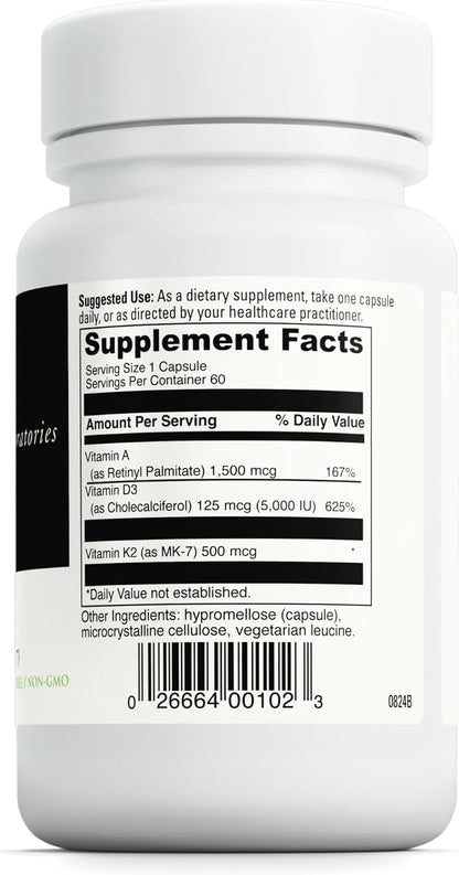DAVINCI Labs ADK - Vitaminas A, D3 y K2 – Vitamina D3 (colecalciferol): Ayuda a la absorción y utilización normal – Image 2