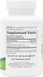 NaturesPlus PRO Berberina 750 mg - 60 Cápsulas - Apoyo al Metabolismo - Vegano, Sin Gluten