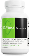 DAVINCI Labs Poten-C 500 - Suplemento de Vitamina C con Minerales y Bioflavonoides - 90 Comprimidos
