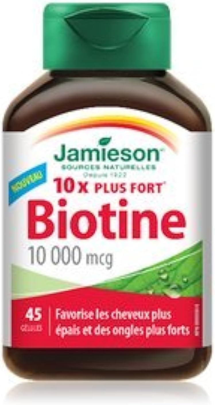 Jamieson Biotina 10.000 mcg, 45 cápsulas blandas