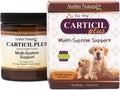 Amber NaturalZ Carticil Plus Suplemento Herbal para Perros - Soporte Multi-Sistema para Articulaciones, Digestión e Inmunidad - Ayuda Natural para el Bienestar y Vitalidad - 30 días para Perros Medianos