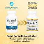 Lake Avenue Vitamina C, Quali-C, 1000 mg, 60 Cápsulas Vegetales