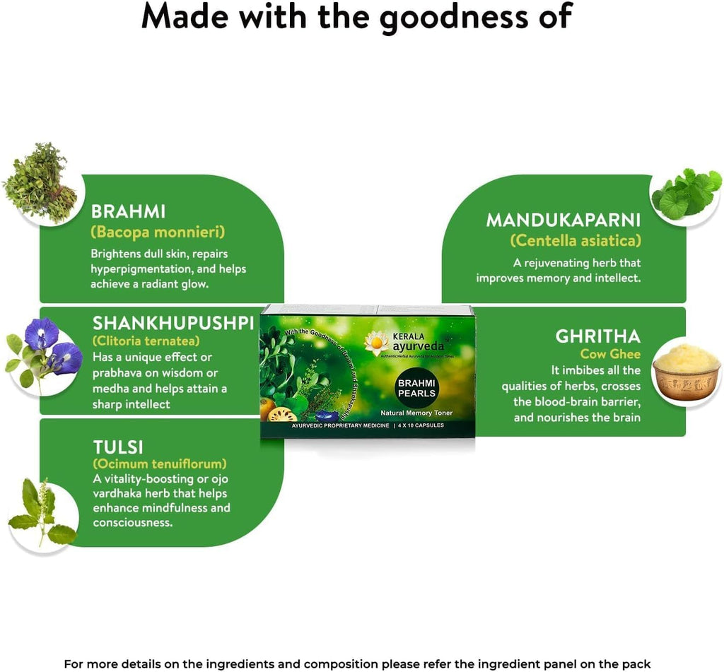 Senta Ayurvedic Brahmi Pearls - 40 Cápsulas