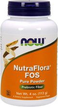 NOW Nutra Flora Fos - Polvo de Fructooligosacáridos - 113 g (Pack de 2)