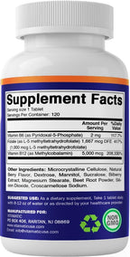 Vitamatic Metil Folato y B12 con P-5-P - 120 comprimidos de disolución rápida