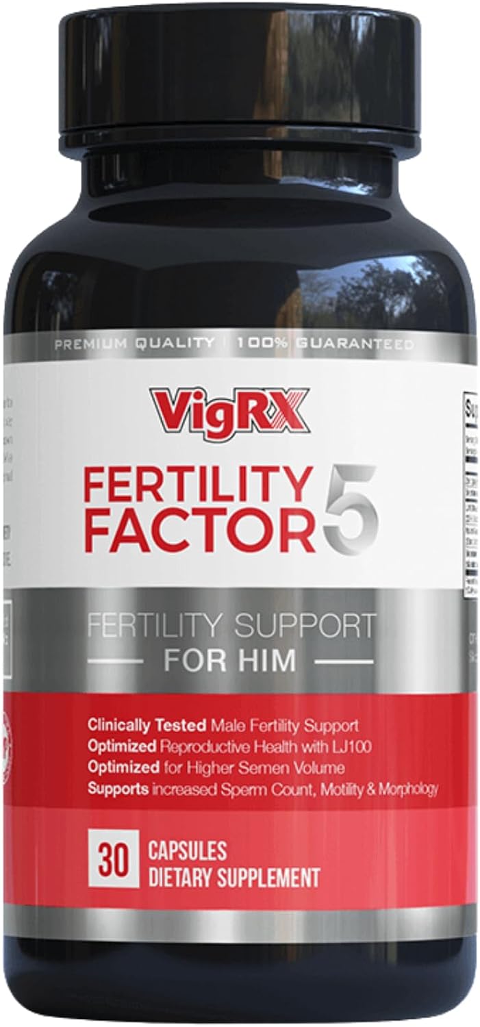 VigRX Fertility Factor 5 para Hombres - Suplemento de Salud Reproductiva con Tongkat Ali LJ100, Panax Ginseng, Zinc y Selenio - 30 Cápsulas
