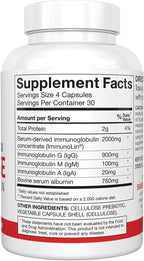 Silver Fern Cleanse - Daily Gut - 120 Cápsulas - 30 Días - Inmunoglobulinas G, A y M (IgG, IgA, IgM) - Postbiótico