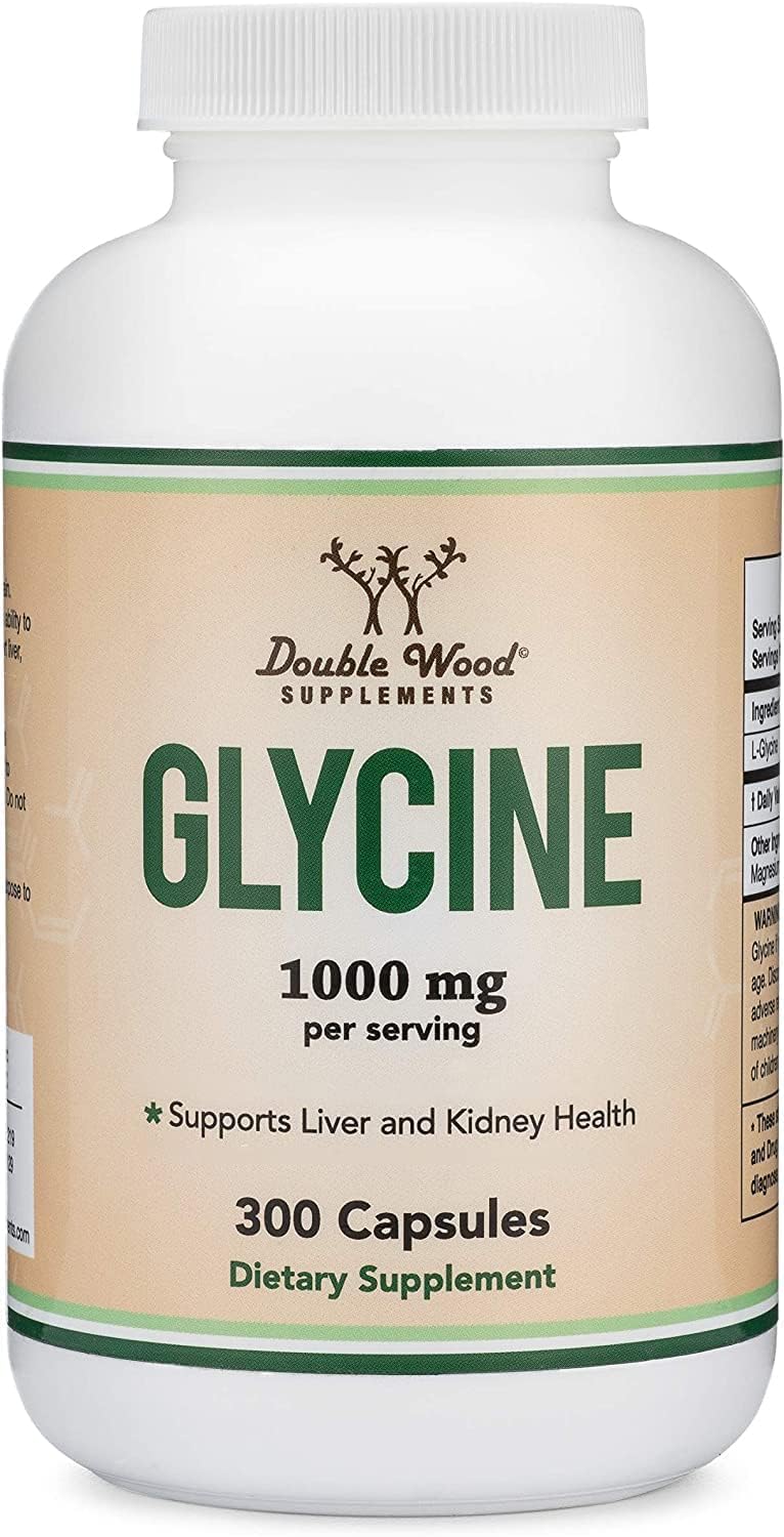 Glicina 1000 mg por Ración - 300 Cápsulas - Double Wood