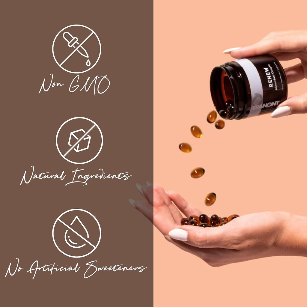 Tranont Renew - Complejo Antioxidante con Vitamina E y Geranilgeraniol